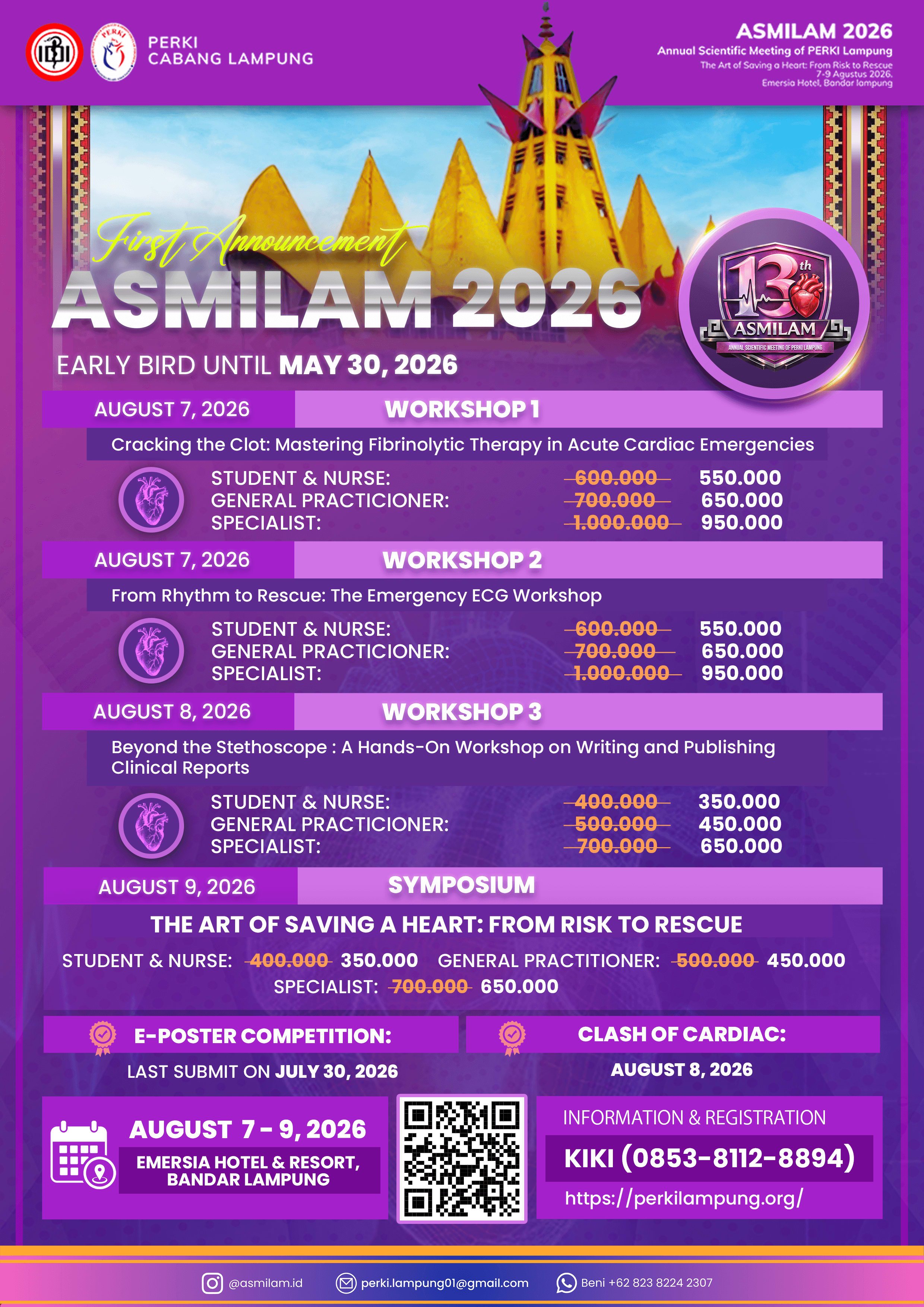 The 13th ASMILAM: Annual Scientific Meeting in Lampung 2026 “The Art of Saving a Heart: From Risk to Rescue